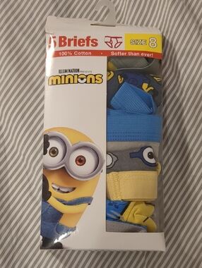 Boys' Briefs Pack - Size 8 - Blue, Gray & Yellow